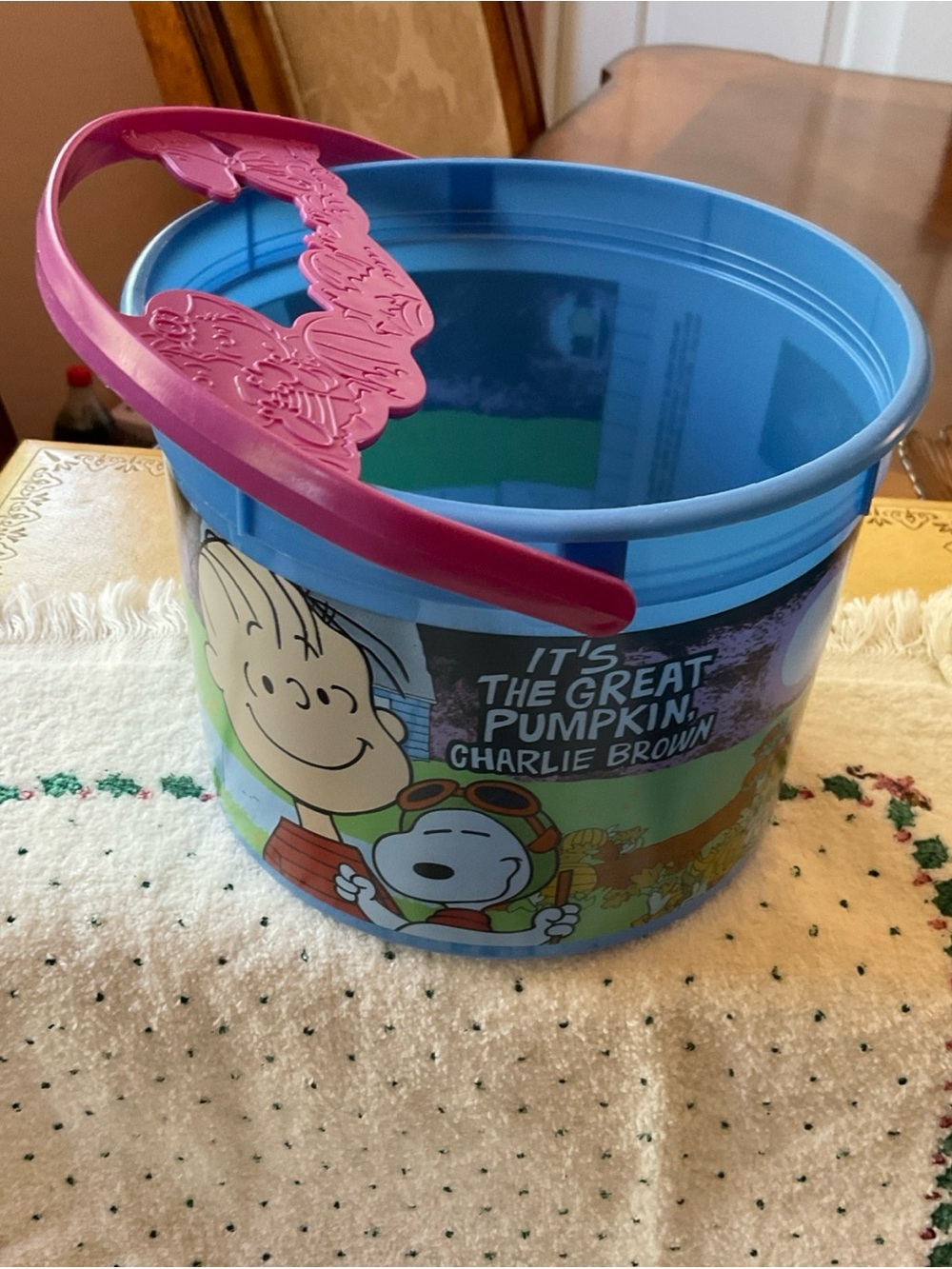 McDonald's 2016 It's The Great Pumpkin Charlie Brown Pail Halloween Candy Bucket